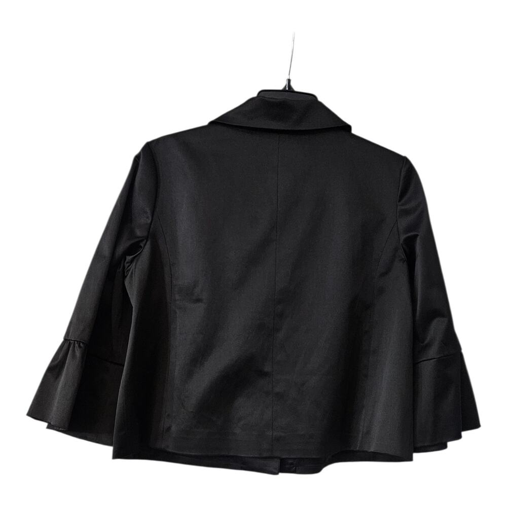 NWT AGB Jacket Womens Size 12 Black Short 3/4 Bell Sleeves Pockets Lined - Picture 2 of 9